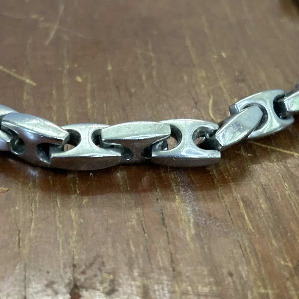 Stainless Steel  Byzantine Men's Chain Necklace Y2K Cyber Punk Goth 24